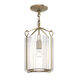 Bow 1 Light 9.8 inch Soft Gold Semi-Flush Ceiling Light in Clear Fluted