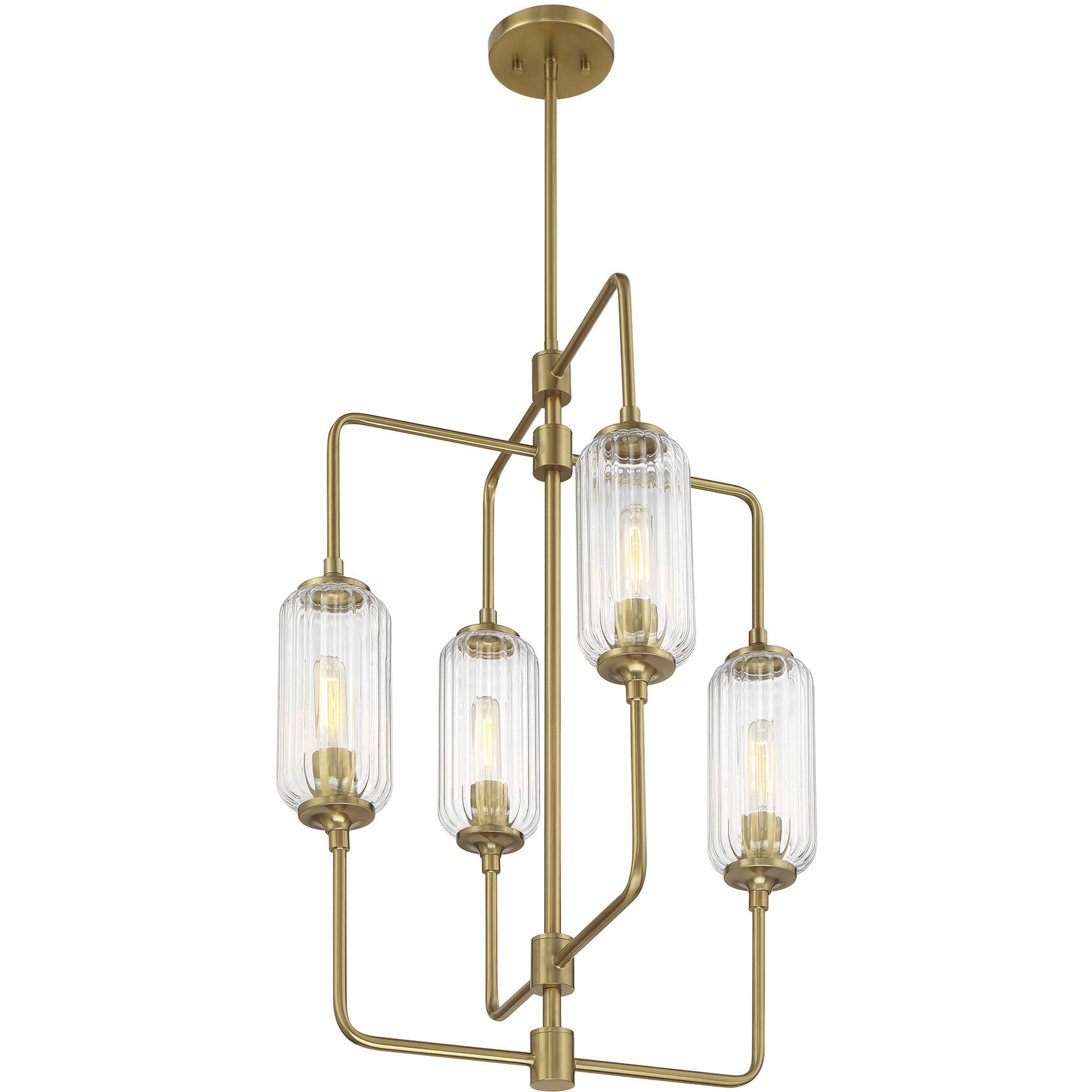 Holton 4 Light 20 inch Warm Brass Chandelier Ceiling Light