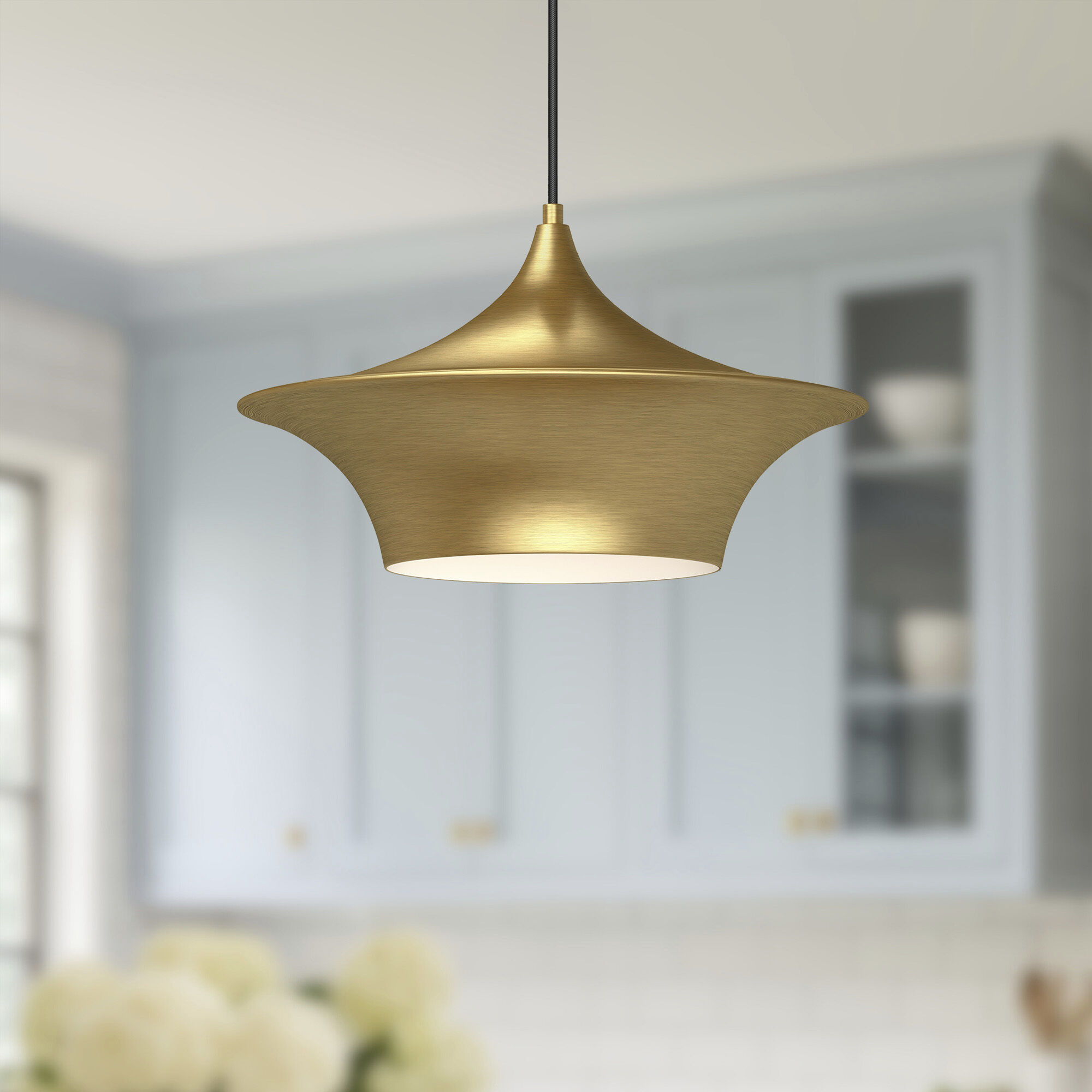 Alora Mood Emiko Pendant Ceiling Light in Brushed Gold