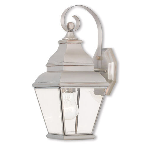 Exeter 1 Light 16 inch Brushed Nickel Outdoor Wall Lantern