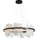 Vitre LED 38 inch Black Pendant Ceiling Light, Circular