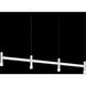 Systema Staccato LED 43 inch Bright Satin Aluminum Linear Pendant Ceiling Light