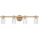 Bedminster 4 Light 30.5 inch Champagne Gold Vanity Light Wall Light