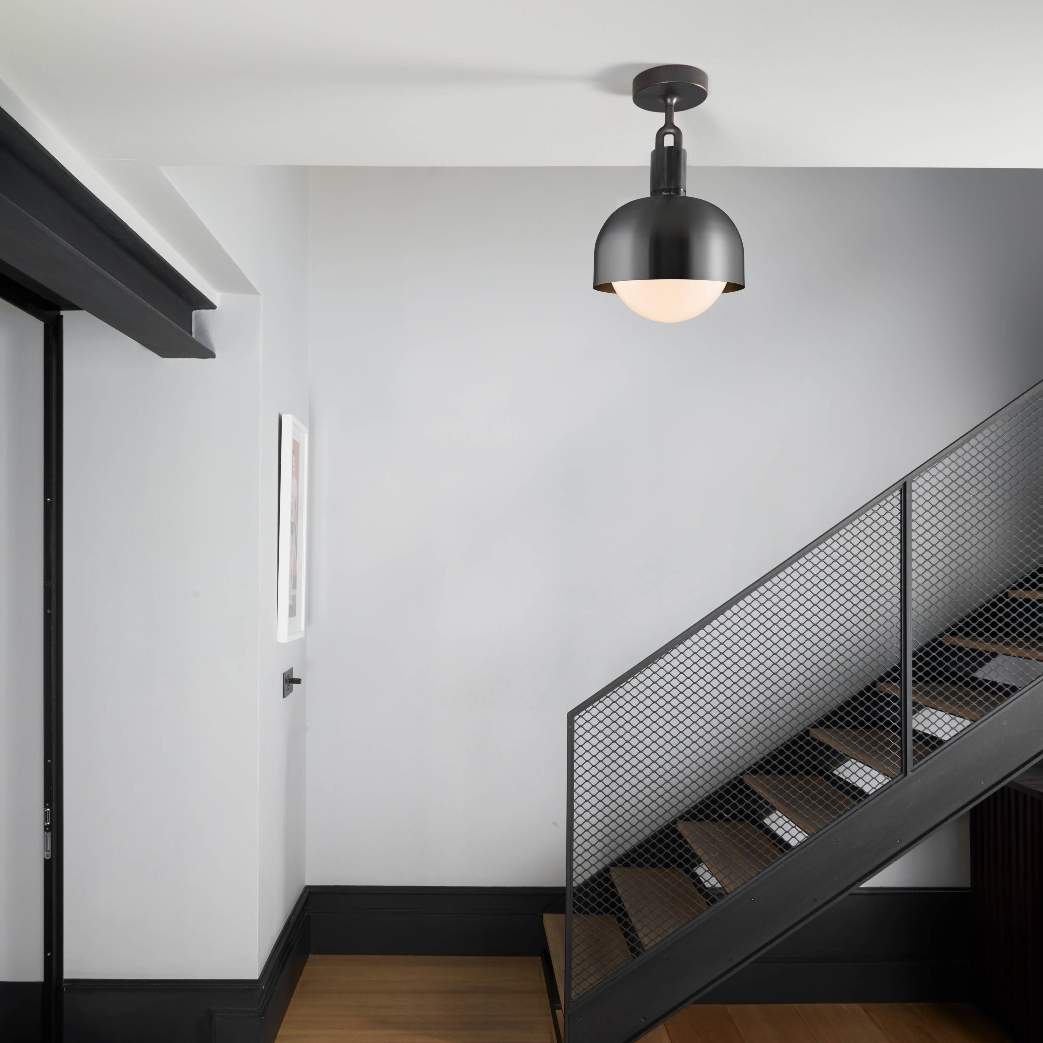 Forked LED 9.84 inch Gun Metal Flush Mount Ceiling Light