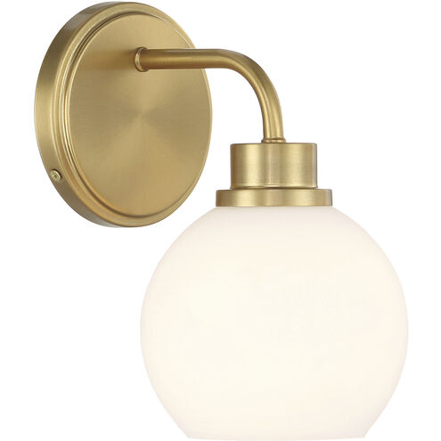 Contemporary 1 Light 6 inch Natural Brass Wall Sconce Wall Light