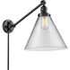 X-Large Cone 16 inch 60.00 watt Matte Black Swing Arm Wall Light, Franklin Restoration