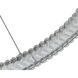 Chevron LED 23.62 inch Brushed Nickel Pendant Ceiling Light