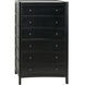 Hampton Hand Rubbed Black Dresser, Tall Boy