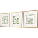 Minimal Moments Green and Multi and White Framed Art
