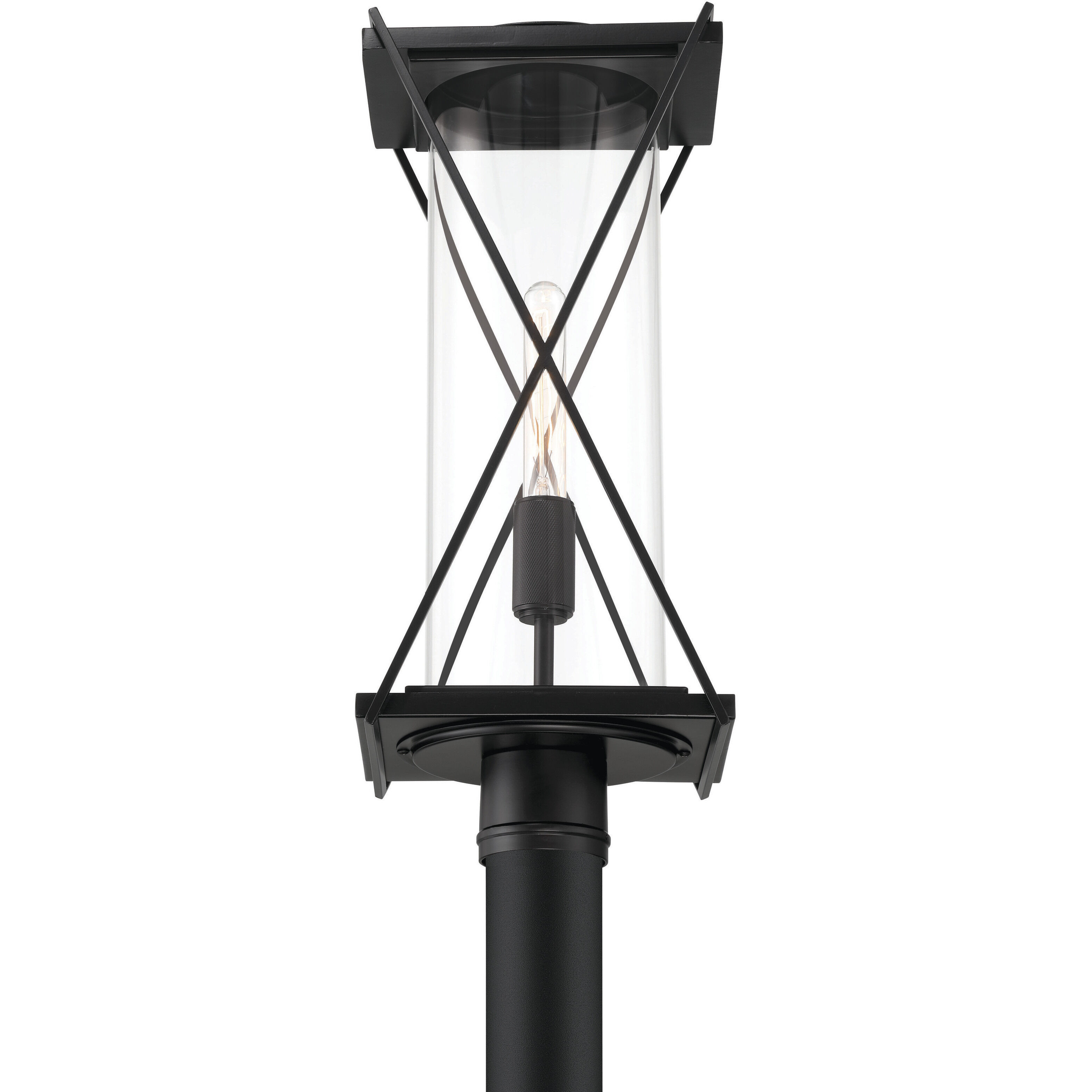 Rockhill 1 Light 21.5 inch Dark Matte Black Outdoor Post Mount