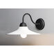 Dockside 1 Light 8.5 inch White/Black Outdoor Wall Mount in White and Black