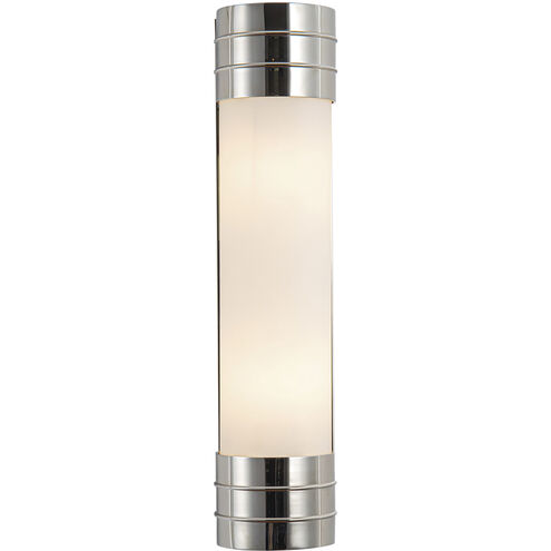 Willard 2 Light 4.38 inch Polished Nickel Bath Vanity Light Wall Light in Opal Glass