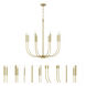 Traci 8 Light 30.75 inch Satin Brass Chandelier Ceiling Light