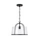 Madison 1 Light 13 inch Matte Black Semi-Flush Mount Ceiling Light, Convertible Dual Mount