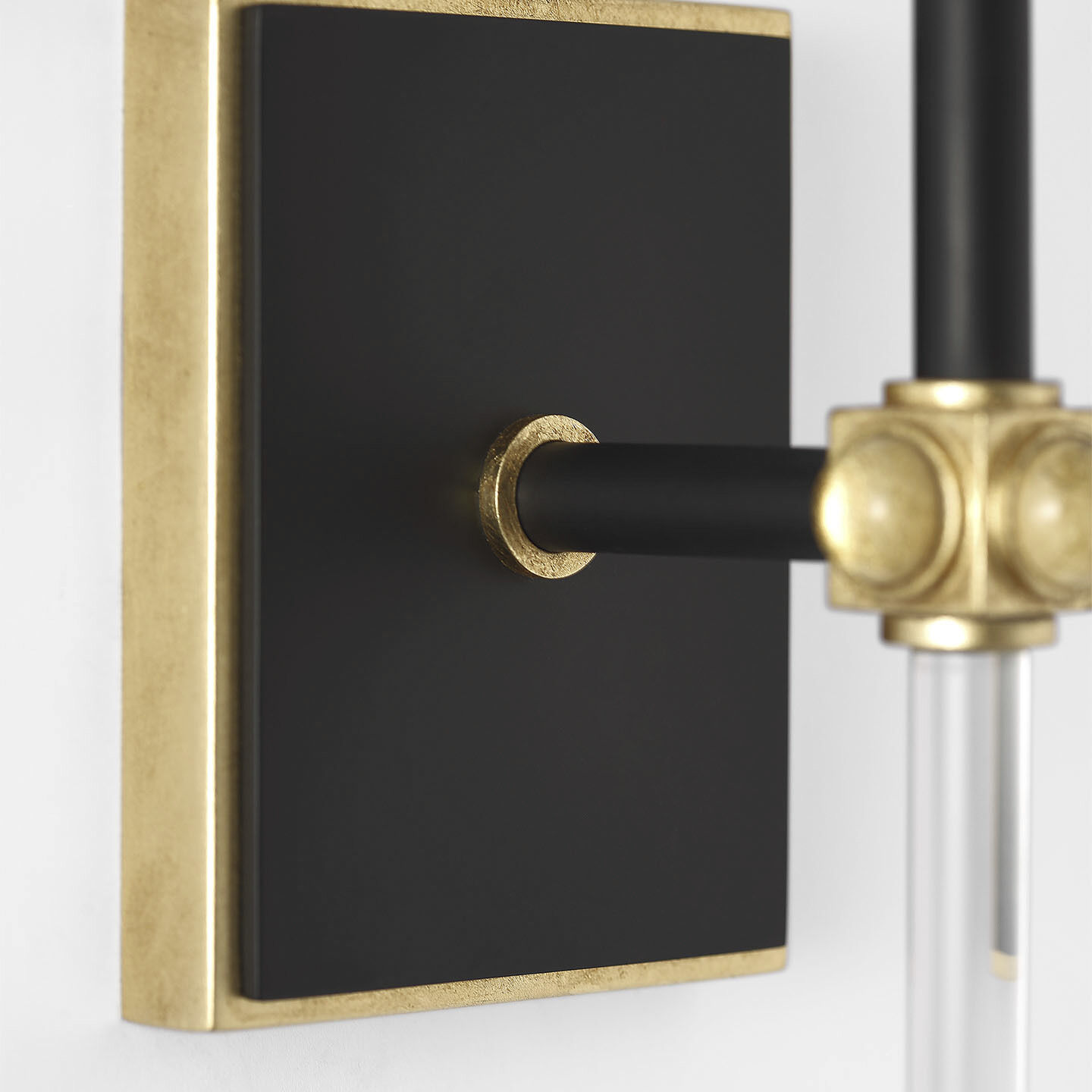 Julie Neill Lucia LED 5.5 inch Matte Black and Crystal Cordless Sconce Wall Light