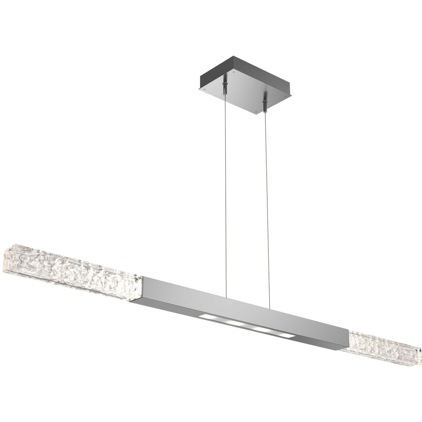 Axis LED 48.1 inch Classic Silver Linear Pendant Ceiling Light in 3000K LED, Single Small Moda
