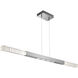 Axis LED 48.1 inch Classic Silver Linear Pendant Ceiling Light in 3000K LED, Single Small Moda