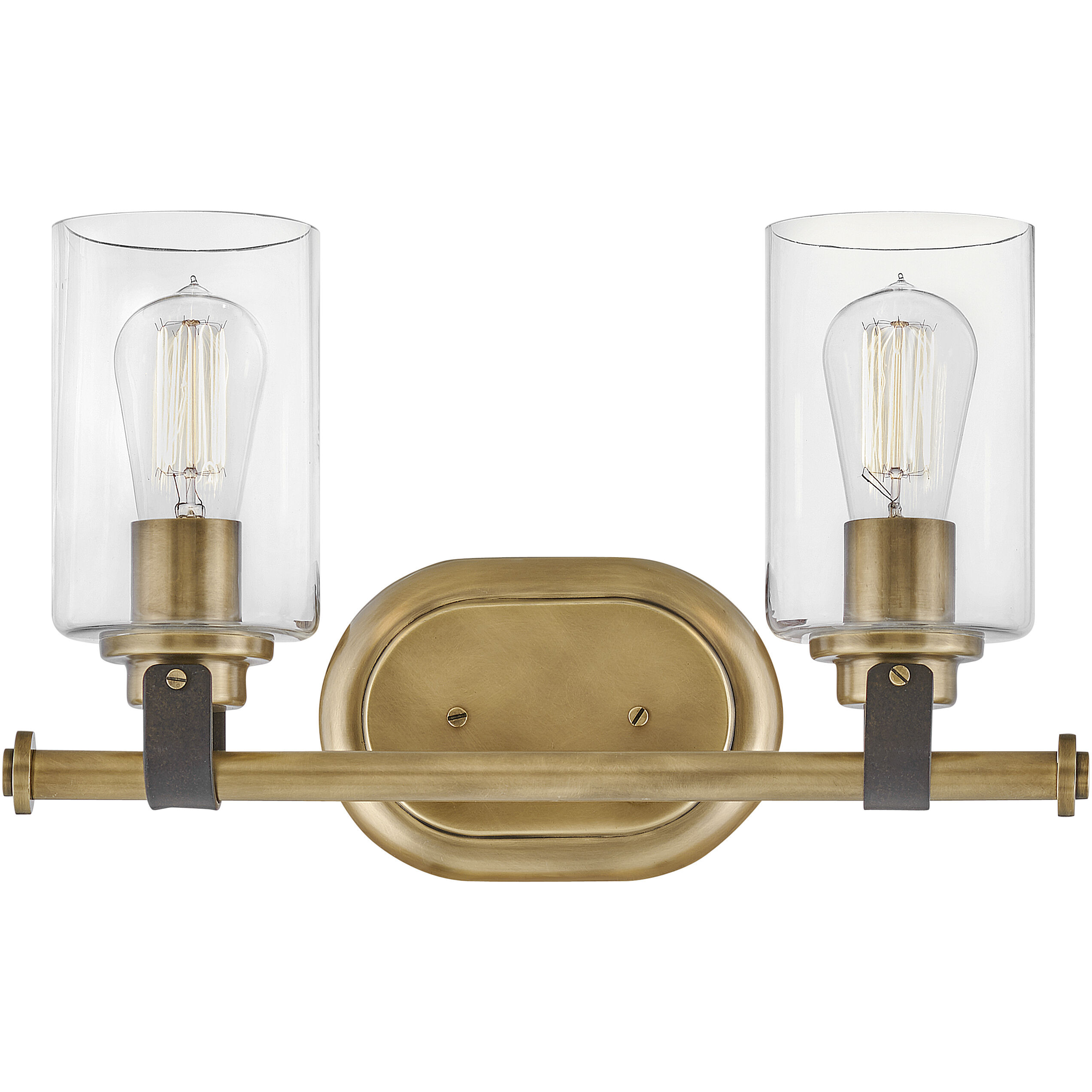 Halstead 2 Light 16 inch Heritage Brass Vanity Light Wall Light