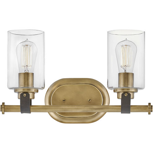 Halstead LED 16 inch Heritage Brass Vanity Light Wall Light