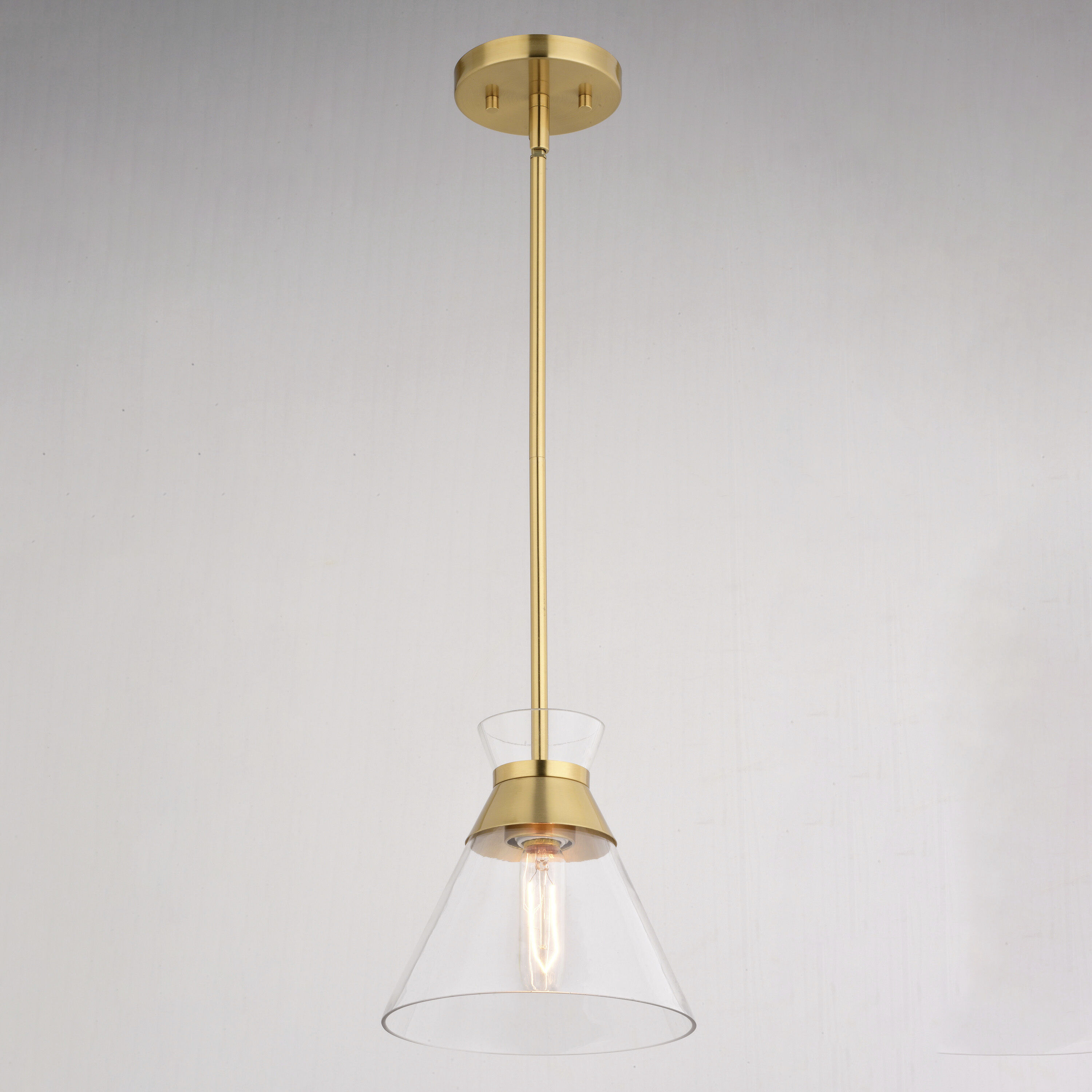Harper LED 8.5 inch Natural Brass Pendant Ceiling Light