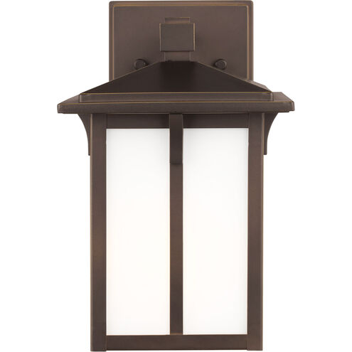 Tomek 1 Light 10.63 inch Antique Bronze Outdoor Wall Lantern, Small
