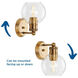 Hansford 1 Light 7 inch Vintage Brass Bath Vanity Wall Light