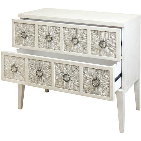 Cameron Whitewash and Woven Chest