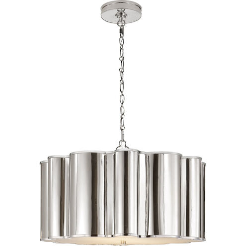 Alexa Hampton Markos 4 Light 26 inch Polished Nickel Hanging Shade Ceiling Light, Large