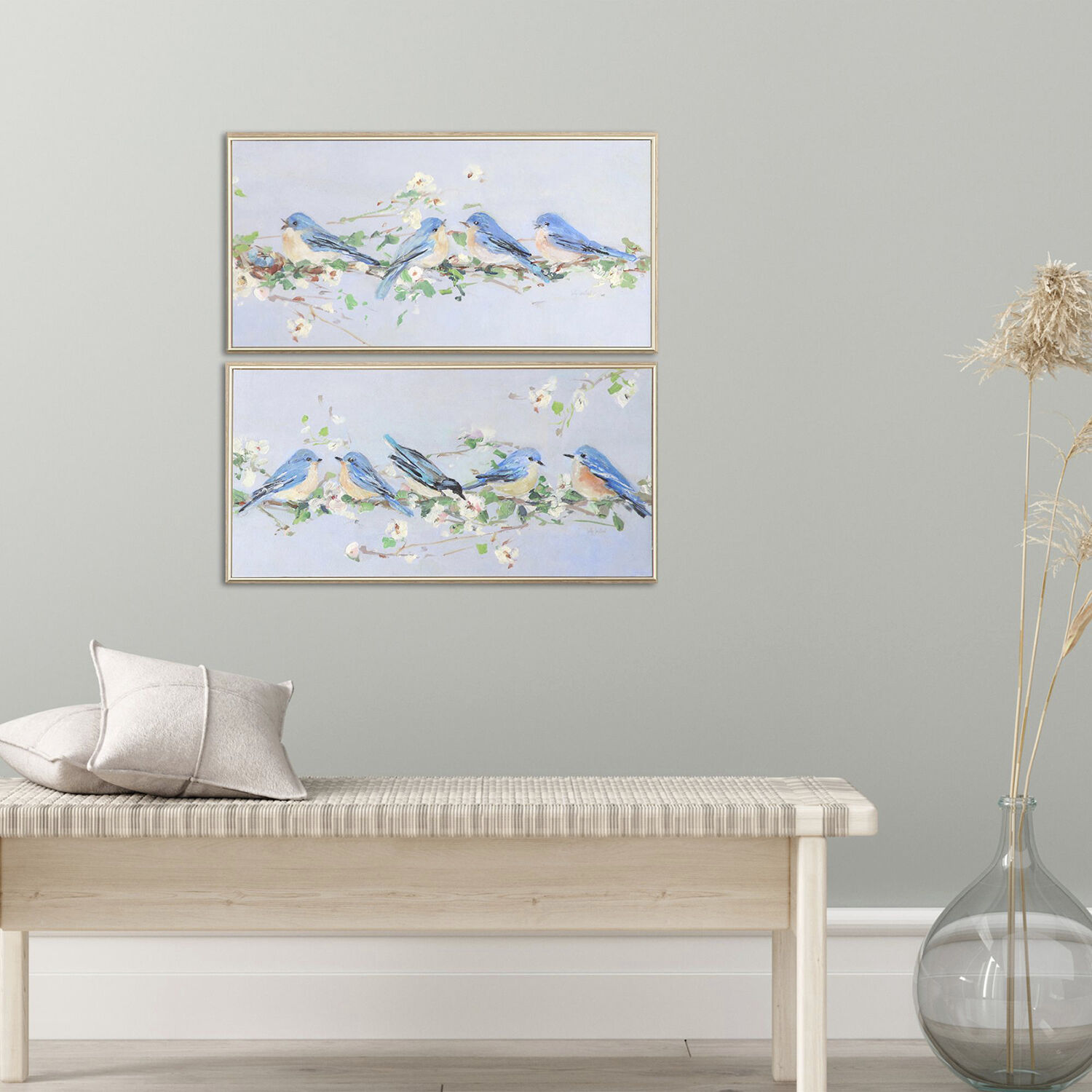 Florals 25 X 13 inch Non-Glass Framed Art, Propac