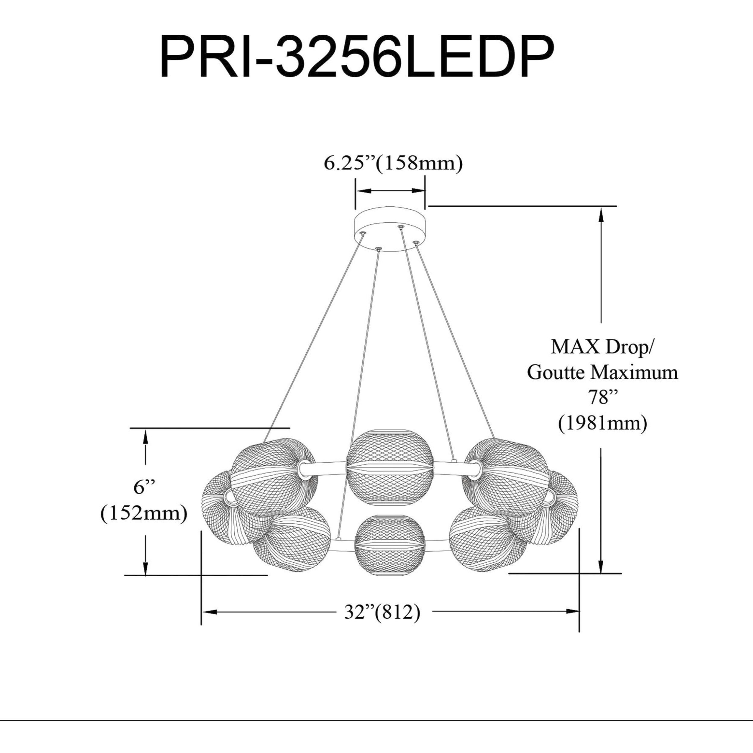 Peri LED 32 inch Aged Brass Pendant Ceiling Light