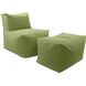 Seascape 18.25 inch Moss Outdoor Pouf Bench