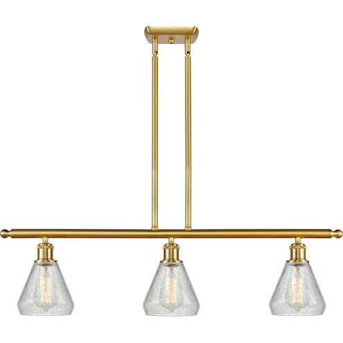 Ballston Conesus LED 36 inch Satin Gold Island Light Ceiling Light, Ballston