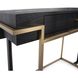 Evora 45.5 inch Matte Black and Gold Desk/Console
