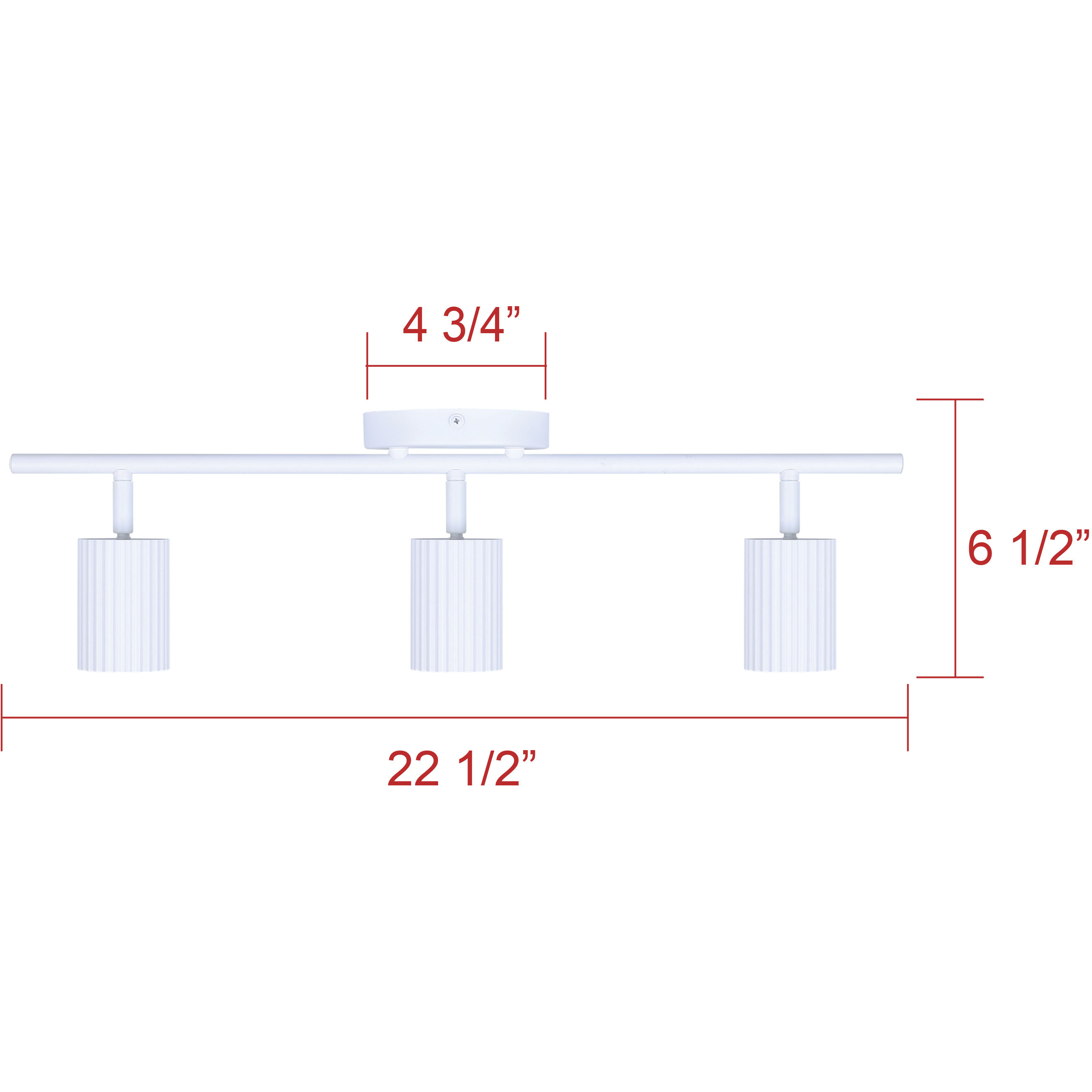 Rexton 3 Light White Track Lighting Ceiling Light