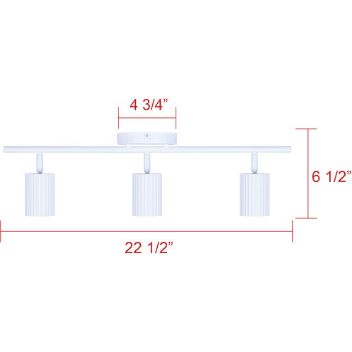 Rexton 3 Light White Track Lighting Ceiling Light