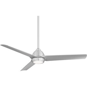 Mocha 54 inch Brushed Aluminum Downrod Ceiling Fan in Included, Smart Fan