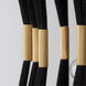 Bianca 4 Light 20 inch Black Rope and Patinaed Brass Foyer Light Ceiling Light