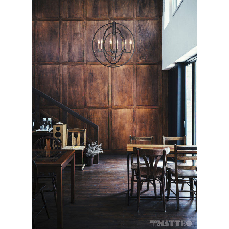 Odyssey 8 Light 26 inch Black Pendant Ceiling Light