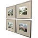 Cottage Garden Green and Pink and White and Multi Framed Art
