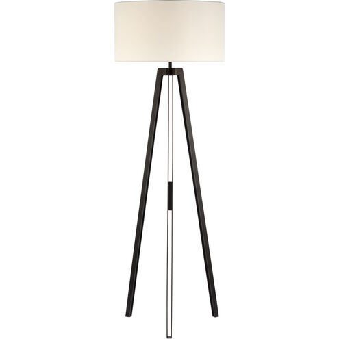 Ian K. Fowler Longhill 64 inch 15.00 watt Aged Iron Tripod Floor Lamp Portable Light, Large