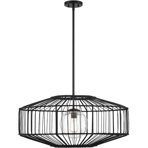 Marcy 1 Light 30 inch Matte Black Pendant Ceiling Light