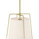 Vellinor 1 Light 13 inch Vintage Brass Pendant Ceiling Light