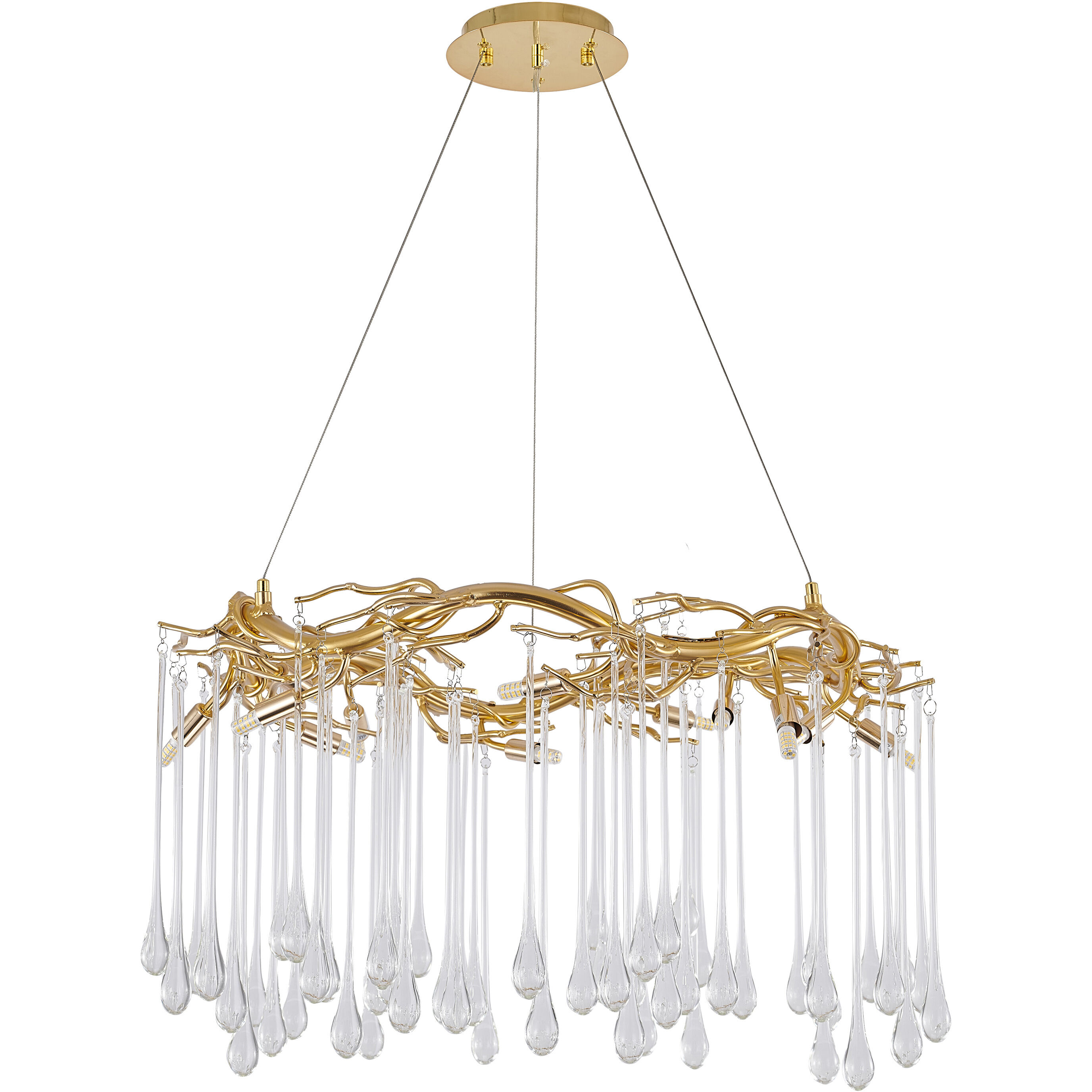 Canada 12 Light 31.5 inch Gold Chandelier Ceiling Light