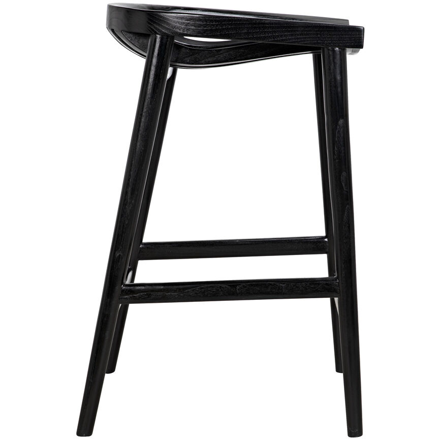 Ronald 28 inch Charcoal Black Counter Stool