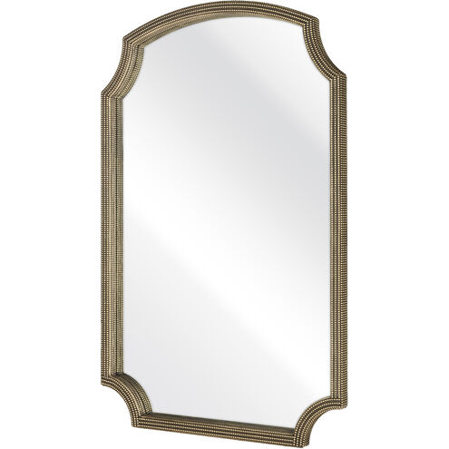 Beader 47 X 30 inch Gold with Clear Wall Mirror
