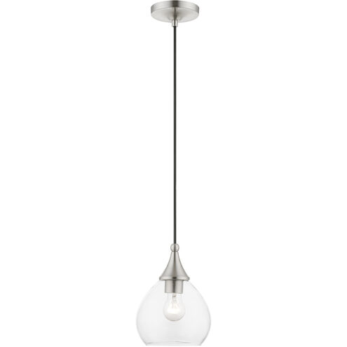 Catania 1 Light 7 inch Brushed Nickel Mini Pendant Ceiling Light