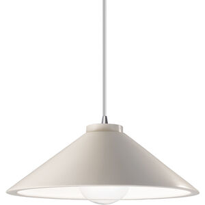 Radiance Collection LED 11.75 inch Matte White with Dark Bronze Pendant Ceiling Light