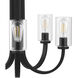 Melina 5 Light 24 inch Matte Black with Clear Chandelier Ceiling Light