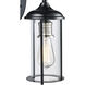 Blues 1 Light 16 inch Black and Brushed Nickel Outdoor Wall Lantern