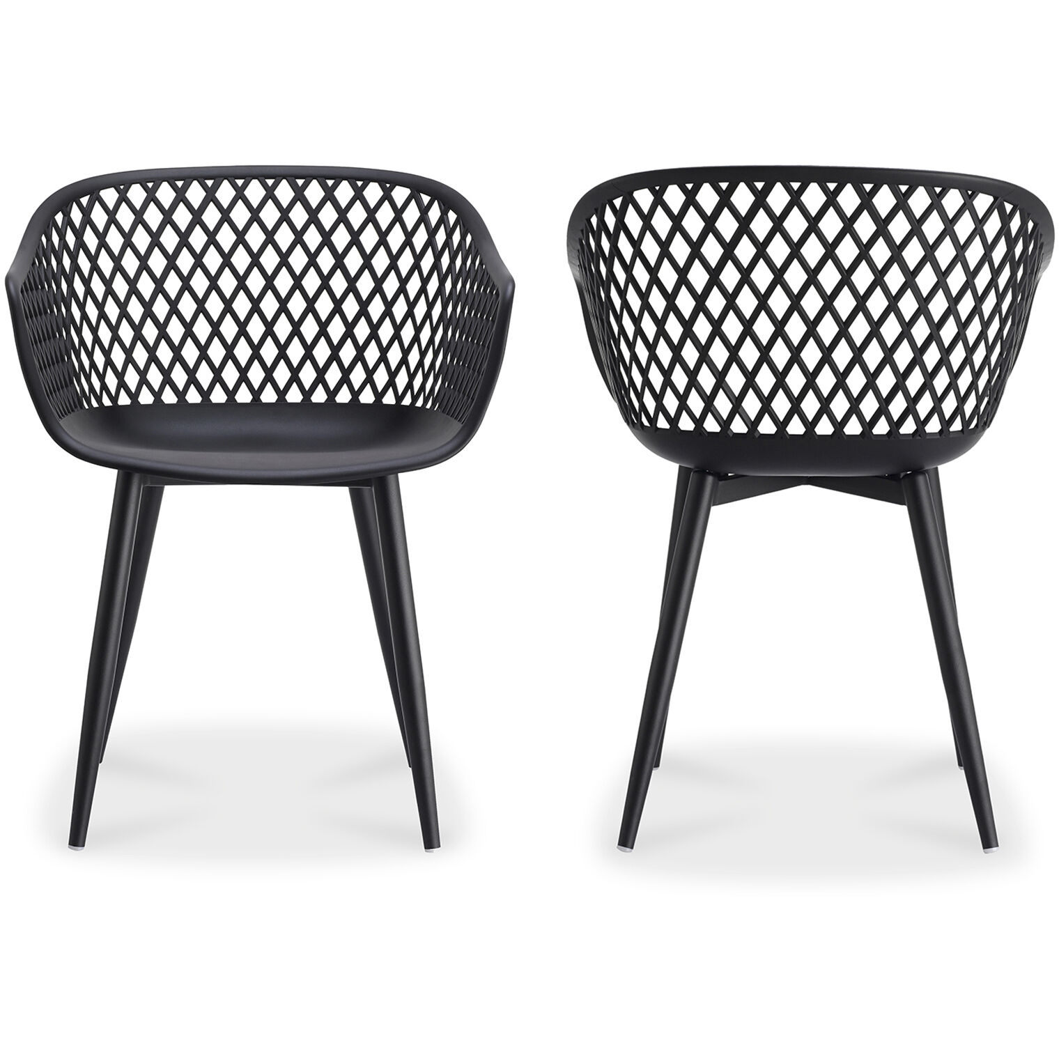 Piazza Black Outdoor Chair, Set of 2